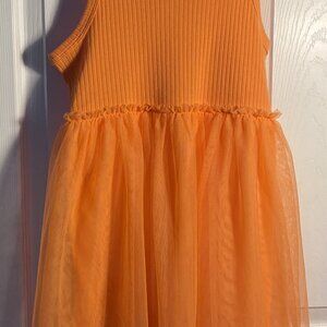 Wonder Nation Girls Ribbed Tank Tutu Dress Coral Size M (7-8)